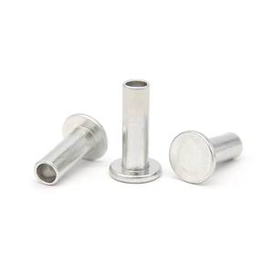 Remaches semitubulares de <span class=keywords><strong>cabeza</strong></span> <span class=keywords><strong>plana</strong></span> con revestimiento de freno de aluminio DIN 7338 B, remaches de categoría de producto, 1, 2 - Product Image 6