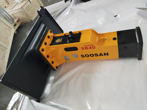 Brise-roche hydraulique Soosan SB40 avec attache pour mini-chargeur, corps principal disponible, garantie d'un an, pièces de rechange standard incluses - Product Image 6