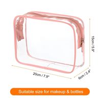 Organisateur transparent durable et imperméable pour les voyages, trousse de toilette portable de grande capacité, pochette de maquillage en PVC transparent, sac cosmétique