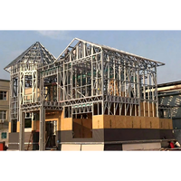 Villa modulaire préfabriquée de luxe en acier, structure légère en acier moderne, maison habitable de fabrication originale