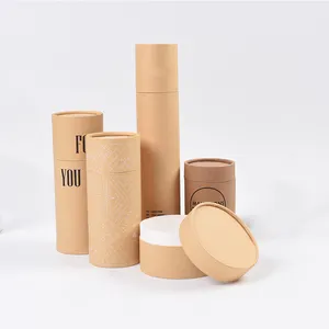 Benutzer definiertes Logo gedruckt recycelte Pappe kosmetische Deodorant Stick Container Craft Kraft papier Tube Verpackung