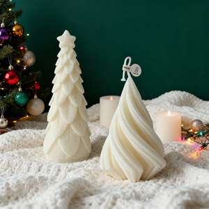 White <b>Christmas</b> <b>Tree</b> <b>Scented</b> Aromatherapy Soy Wax Candle for Holiday Home Decoration Gift - Product Image 3
