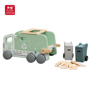 Phoohi chất thải bằng gỗ tái chế giáo dục Xe tải đồ chơi cho mầm non 2 năm + - Product Image 3