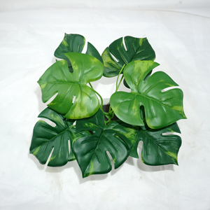 Fleur décorative artificielle, 1 pièce, feuille verte, pour décoration de jardin, maison, art mural, vente en gros, plantes en bois, feuille de tortue - Product Image 3