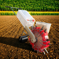 Semoir manuel multifonction dernier cri, planteur à pousser à la main pour maïs, arachides, tournesol, blé, avec espacement réglable