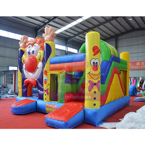 <span class=keywords><strong>Casa</strong></span> Gonfiabile Gigante a Forma di Clown con Scivolo Arcobaleno per Eventi Circensi e Celebrazioni Scolastiche di Carnevale - Product Image 3