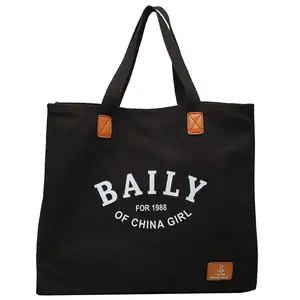 Nice quality customize eco blank tote bag cotton canvas bulk large reusable canvas cotton shopping bag with logo