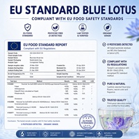 Pétales de fleurs de lotus bleues conformes aux normes européennes, thé de fleurs de lotus séchées avec étamines pour fumer, bain, garniture biologique