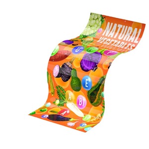 Lixi Natural Vegetables PVC Self Adhesive <b>Labels</b> Waterproof Custom Printing Food <b>Packaging</b> Irregular Shape 0.03mm - Product Image 5