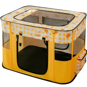 Fermuar köpek kedi oyun parkı ile katlanabilir evcil hayvan oyun parkı taşınabilir açık çadır sandık kafes