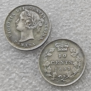 1875,1889,1893,1884 Canada 10 cent antieke stijl herdenkingsmunten, geschenken, woondecoratie - Product Image 3