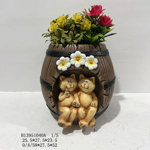 Vendere a caldo grazioso vaso di piante di magnesia cartone animato creativo ragazzo & ragazza giardinaggio ossido di magnesio fioriera vaso di fiori per artigianato regalo - Product Image 3