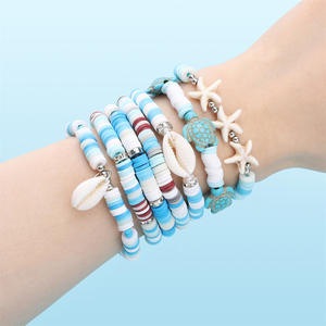 <span class=keywords><strong>Kit</strong></span> de bricolage 24 grilles Ocean Series avec perles en argile et tranches-Accessoires pour colliers et bracelets de perles faits à la main, coffret - Product Image 4