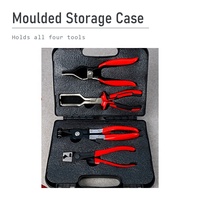 Kit de 4 pinces à collier pour flexibles automobiles, outil de démontage de colliers de conduites de refroidissement et de carburant avec déclencheur réglable