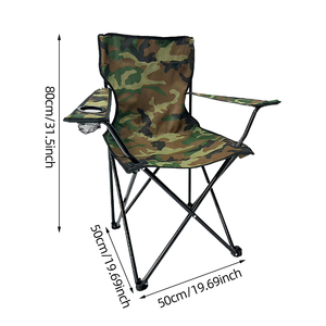 Chaise de camping pliable moderne camouflage de Chine avec porte-gobelet, légère et portable, pour extérieur, parc, pêche, livraison directe UE - Product Image 3