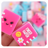 Manik-manik Silikon 3D Smile Book Focal Beads untuk Pembuatan Gantungan Kunci, Kalung, Gelang, dan Tali Lanyard