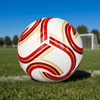 Ballon de football Aiju en cuir PU thermocollé, taille 5, léger, durable, écologique, pour sports d'équipe, logo personnalisé, vente en gros