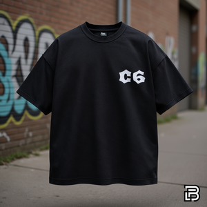 Maglietta grafica Corvette C6 nera oversize streetwear per uomo e donna - Product Image 3