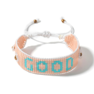ทำด้วยมือMiyukiพูดคำNAMASTEเชื่อฝันสร้อยข้อมือที่ดีสร้อยข้อมือลูกปัดทอมือDiy - Product Image 6