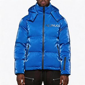 Abrigo acolchado de alta calidad abajo logotipo personalizado diseñador invierno burbuja personalizado hombres brillante chaqueta acolchada hombres - Product Image 2