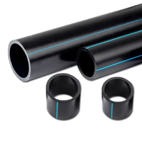 Tuyaux de drainage d'eau souterraine en HDPE PE100 durables, flexibles, haute pression, écologiques, anti-UV, certifiés ISO, 6 mm-200 mm