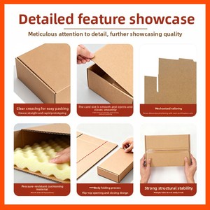 Scatola di Imballaggio Express Extra Resistente a Forma di Aeroplano, Scatola in Cartone Ondulato Spesso <span class=keywords><strong>B</strong></span>-Flute, Scatola di Carta Rettangolare Pieghevole - Product Image 3