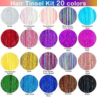 Extensions de cheveux scintillantes HadiyahBeauty, lisses et ondulées, résistantes à la chaleur, paillettes brillantes, mèches de cheveux scintillantes