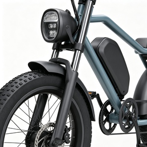 Vélo électrique tout-terrain M2 500W 48V 15Ah à 7 vitesses, cadre en acier, pneus larges, freins à tambour rétro, moteur moyeu arrière, 20 pouces, 45 km/h - Product Image 4