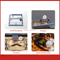 Machine de gravure et de découpe laser CNC UV intelligente LB4740 10W/20W/40W facile à utiliser, taille 470mm*400mm, pour bois/MDF/caoutchouc/pierre, garantie 3 ans