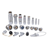Connecteur circulaire BEXKOM 8P 3 conducteurs, étanche IP50, blindage EMC pour environnements difficiles, boîtier en laiton, verrouillage push-pull