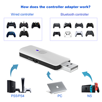 Contrôle sans fil Adaptateur universel de manette de jeu Connexion USB-C Prend en charge le contrôle de mouvement pour les joueurs multiplateformes Accessoire de jeu