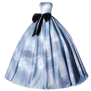 Neues Korsett Sweet Strap less Wunderschöne Dusty Blue Debut Ballkleid Ballkleider