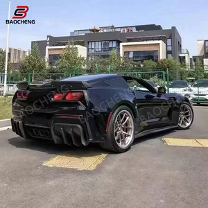Cho Chevrolet Corvette C7 2014-2019 Modycar Phong <span class=keywords><strong>C</strong></span>ách Sợi Carbon Phí<span class=keywords><strong>a</strong></span> Sau Bumper Phí<span class=keywords><strong>a</strong></span> Sau Khuếch Tán Môi 2 Mảnh Bodykit Xe Phần - Product Image 4