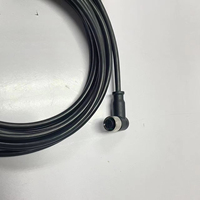 Connecteur M12 A-Code en laiton femelle à angle droit moulé avec câble TPU personnalisé non blindé ou blindé à extrémité libre IP67 pour l'automobile
