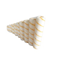 Couverture de rouleau en tissu polyacrylique haute densité de 9 pouces avec rayures jaunes Rouleaux de peinture OEM personnalisables de qualité bricolage