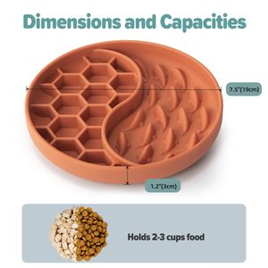 ZMaker nouveau gros personnalisé nid d'abeille bol d'alimentation lente antidérapant bol d'alimentation pour animaux de compagnie écologique Silicone mangeoire lente bol pour chien - Product Image 3