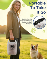 Sac de rangement pour nourriture pour chien Qiqu Custom Pet, 14/25/42 compartiments, idéal pour les voyages et le camping, imperméable