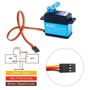 ฟีเทค FT7125M เซอร์โวดิจิตอลแรงบิดสูง 25 กก. ตัวเรือนอะลูมิเนียมกันน้ำกระเซ็น 180 °   สำหรับรถโมเดล RC รุ่น K117 - Product Image 4