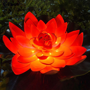 ไฟลอยน้ำรูปดอกบัว LED วัสดุ EVA สำหรับตกแต่งสวนกลางแจ้ง ใช้ประดับผิวน้ำสำหรับแสงสว่างยามค่ำคืน - Product Image 2