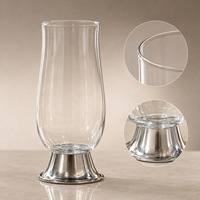 Verre à bière créatif en acier inoxydable avec base, tasse à eau résistante à la chaleur, verre à jus design pour événements et mariages