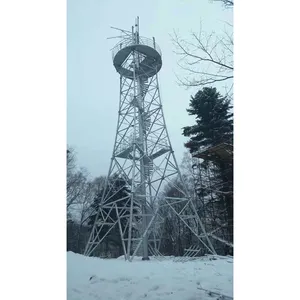Observação torre angular plataforma de aço plataforma montanha floresta ver de fogo torre de vigia para venda