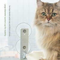 Perchoir de fenêtre pour chat robuste et moderne avec grandes ventouses, hamac surélevé pour fenêtre, lit suspendu pour bain de soleil, étagère amovible