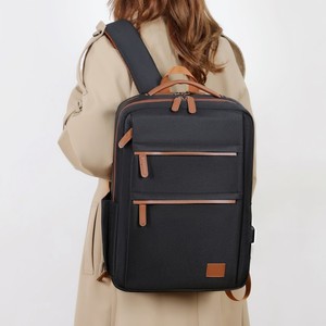 Light Gray Multi-layer <b>Backpack</b> <b>With</b> Laptop <b>Compartment</b> Unisex Everyday Use Spring 2025 - Product Image 2