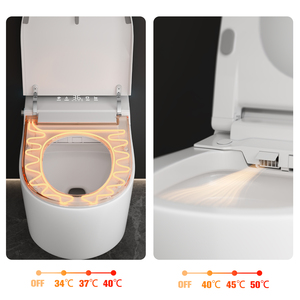 Thông Minh Tường Treo Nhà Vệ Sinh Thiết Lập Với Điều Khiển Từ Xa Giấu Bể Trở Lại Tường Thông Minh WC Bao Gồm Ghế Sưởi Ấm-Cho Phòng Tắm - Product Image 6