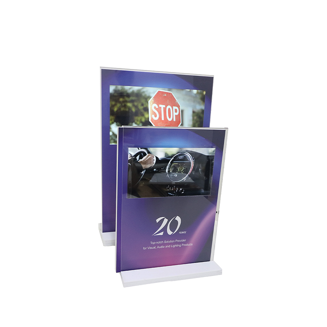 POP Paper Cardboard Counter Display with 7inch LCD Video Player Offset Printing Love Style in Music Cross Angel Display
