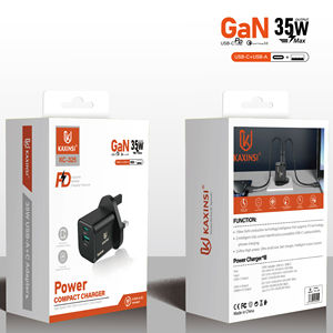 Caricabatterie UK Plug GaN 35W USB-A + C ricarica rapida per Iphone e <span class=keywords><strong>Samsung</strong></span> cellulare/<span class=keywords><strong>tablet</strong></span>/Laptop Mi-ni <span class=keywords><strong>dimensioni</strong></span> 20V Max KAXINSI KC-325 - Product Image 3