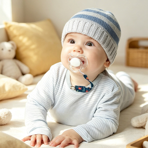 Sublimation Pacifier Clip Chain Blank Polyester Double Side Print Custom Soother Holder Strap Metal Clip <b>Dummy</b> Leash for Baby - Product Image 5