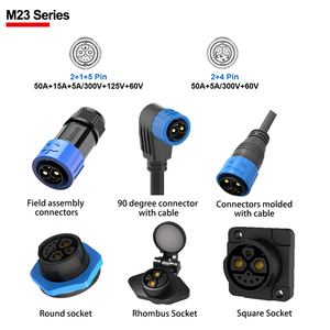 Jnicon M23 IP67 không thấm nước điện dây kết nối 50A cáp kết nối cho Ebike e-xe máy với 6 8 15 pin tùy chọn - Product Image 3