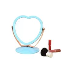 Miroir de table en forme de cœur avec base, angle réglable, miroir pivotant à 180°, miroir de maquillage haute définition pour la maison