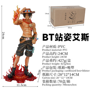 Statua da Collezione in PVC di Ace con Frutto del Fuoco da <span class=keywords><strong>One</strong></span> Piece, 24 cm, Modello GK Action Figure Giocattolo - Product Image 3